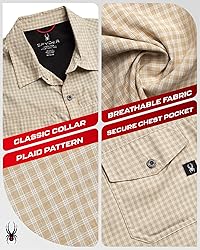 Spyder Mens Short Sleeve Button Down Shirts