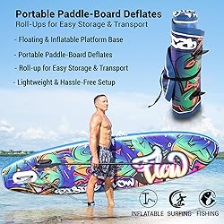 SereneLife Inflatable Stand Up Paddle Board