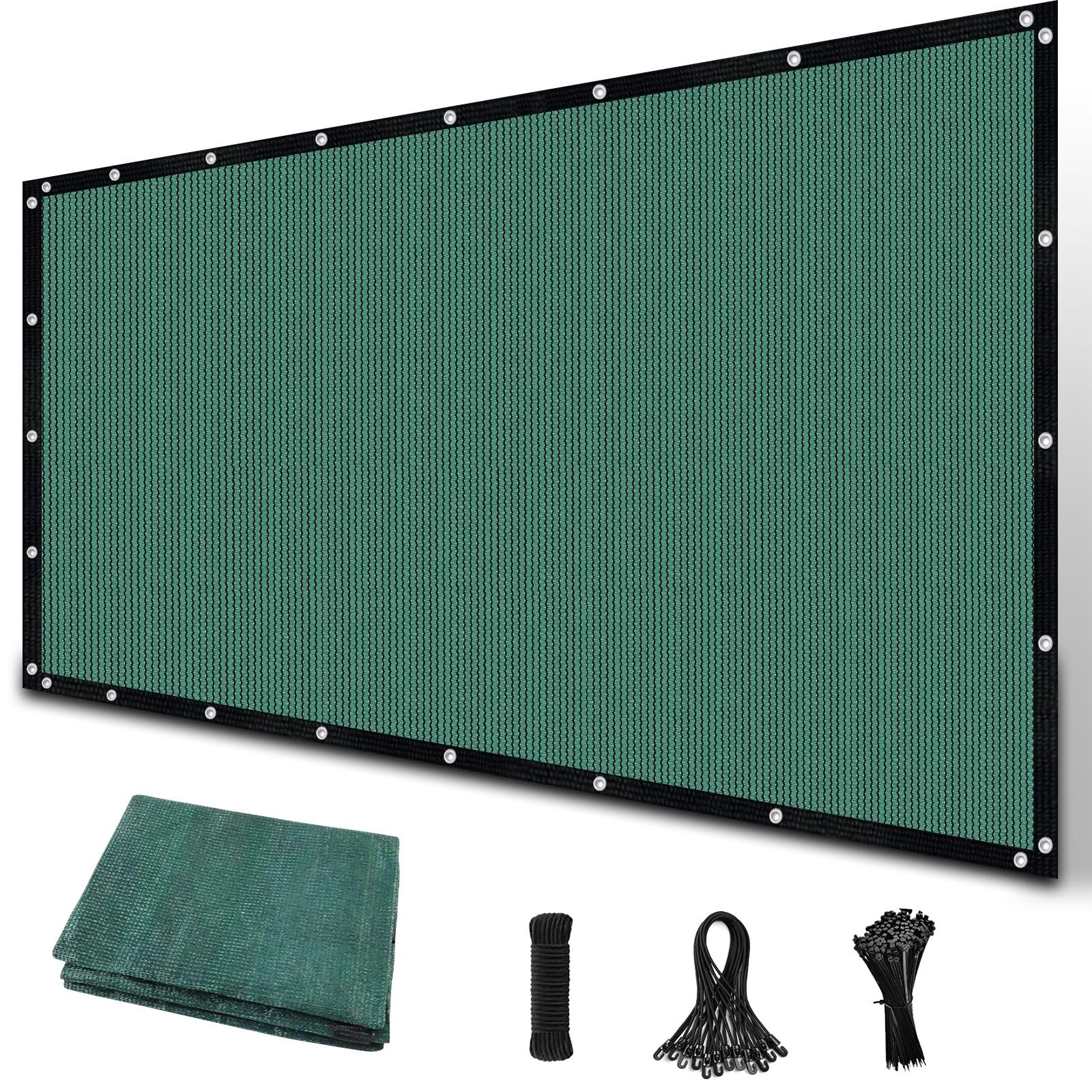 Amagenix 90% Sun Shade Cloth with Grommets, 8' x 10' Pergola Replacement Shade Cover Canopy Privacy Screen for Outdoor Patio Garden, Green (We Customized) Image