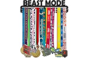 Tegik Medal Hanger Display, Medal Holder with Name and Sport Gymnastics, Running, Karate, Baseball for Athlete Boy Girl Kid