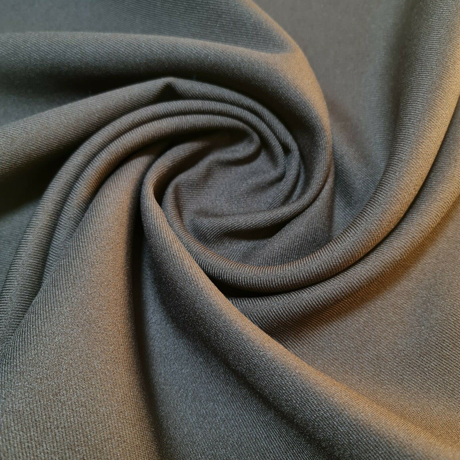 Plain Thick Polycotton Drill Twill Fabric – Durable Medium Weight Workwear, Uniform & Craft Material | 58" (150cm) Wide | Sold Per Meter (Pre-Cut Lengths) (Brown)