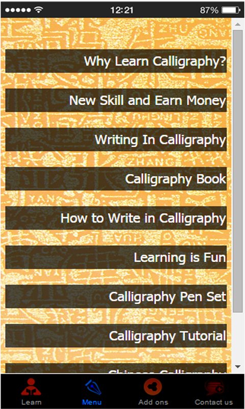 Learn calligraphy