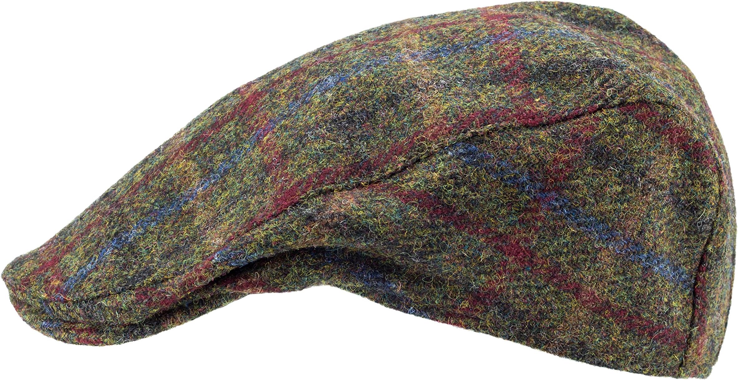 Authentic Harris Tweed, Made in Scotland. The Arbroath 'Brad Pitt' Style Flat Cap, Made by Hanna Hats