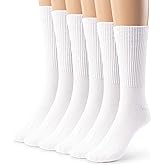 Silky Toes Mens Bamboo Non binding Diabetic Sock Seamless Soft Crew Socks For Men, Available In Plus Sizes | 3 or 6 Pk