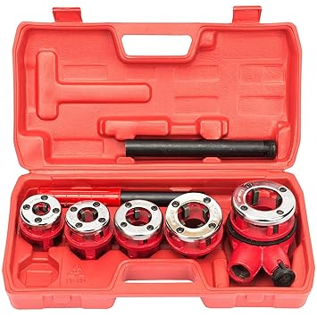 Schneidkluppensatz 8tlg Gewindeschneider Rohrschneider Schneideisen 10431