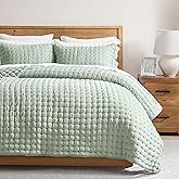 WDCOZY Sage Green Twin Quit Size Bedding Sets with Pillow Sham, Lightweight Soft Bedspread Coverlet, Quilted Blanket Thin Comforter Bed Cover for All Season, 2 Pieces, 68x90 inches