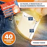 Bramble Hand Warmers 20 Pairs 40 Warmers Air Activated Odour Free Up to 10 Hours view 5