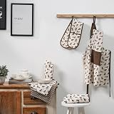 Penguin Home Set of 2 Recycled Cotton Tea Towels Grey Mustard 50x70 cm view 4