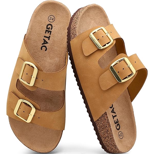 Calzado Casual Mujer Sandalias Alicegana Mujer Verano - Cuero Soporte Arco Plantilla Acolchada Verde 40 EU Zapatos Planos Cómodos