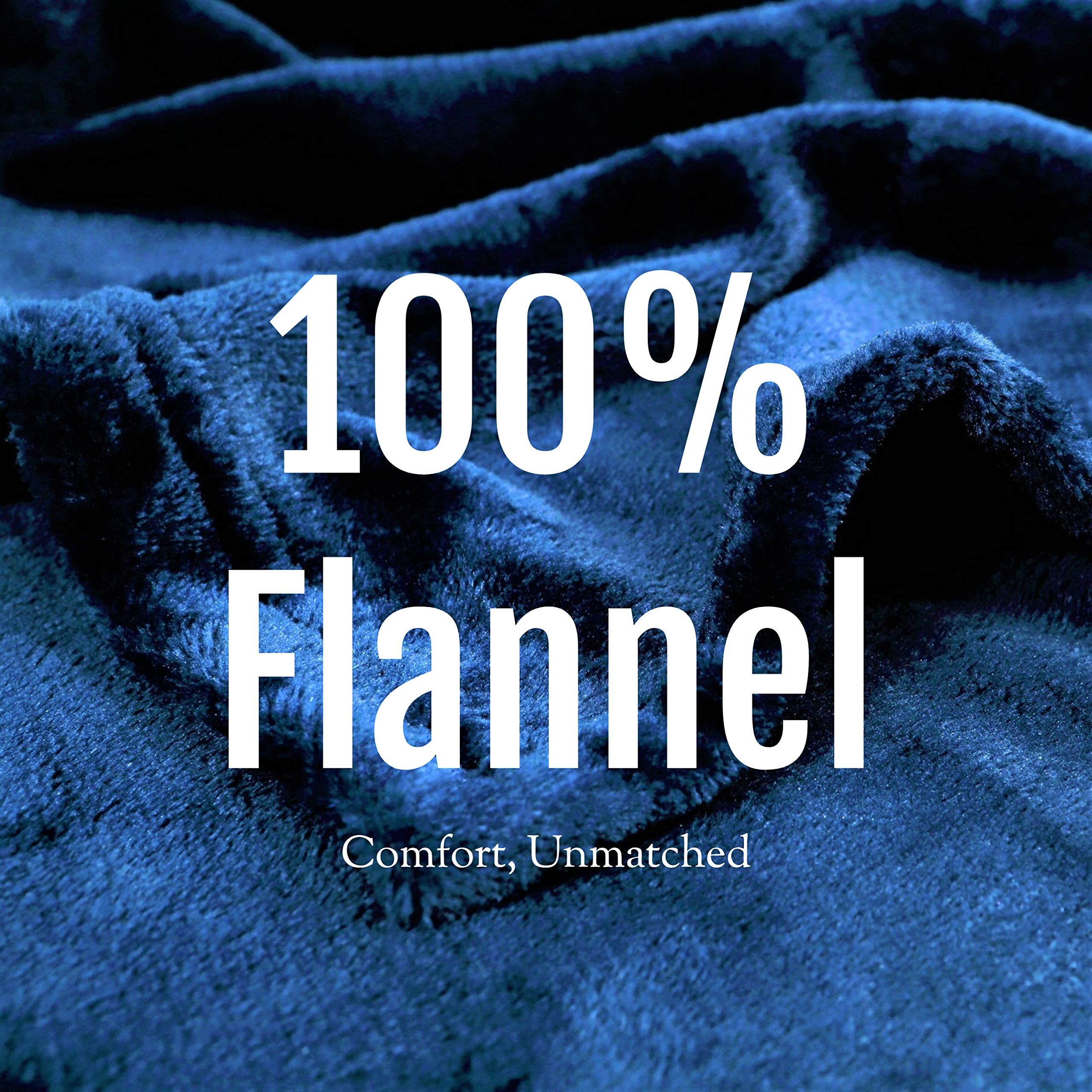 Flannel Fleece Blanket Throw, Bed Blanket for Winter | Plush Microfiber Lightweight Travel Blanket Cozy Softest Warm Thick | Thermal Fuzzy Blanket for Teen Girls | Best Gift for Moms Navy Blue 50x60"