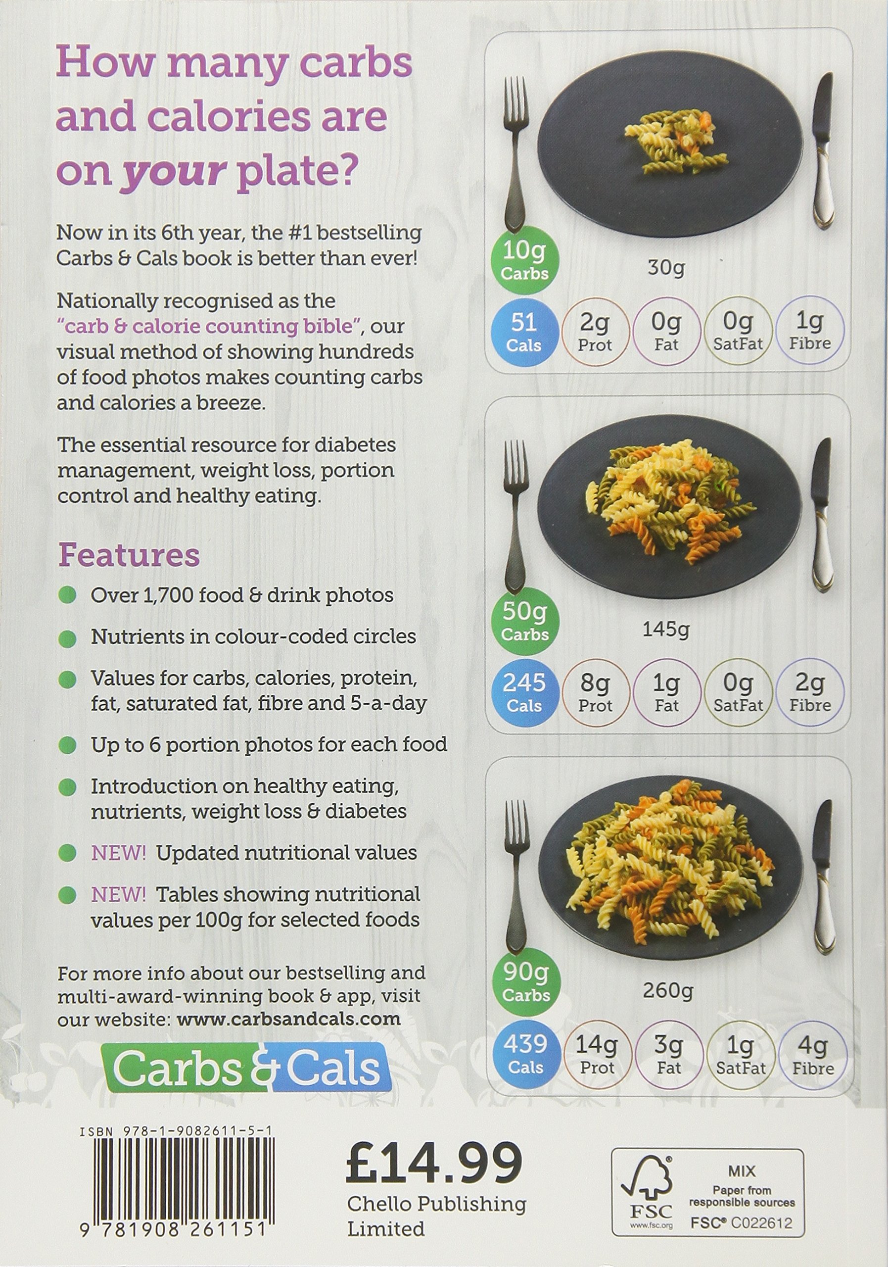 [- Carbs & Cals Carb & Calorie Counter: Count Your Carbs & Calories with Over 1,700 Foo