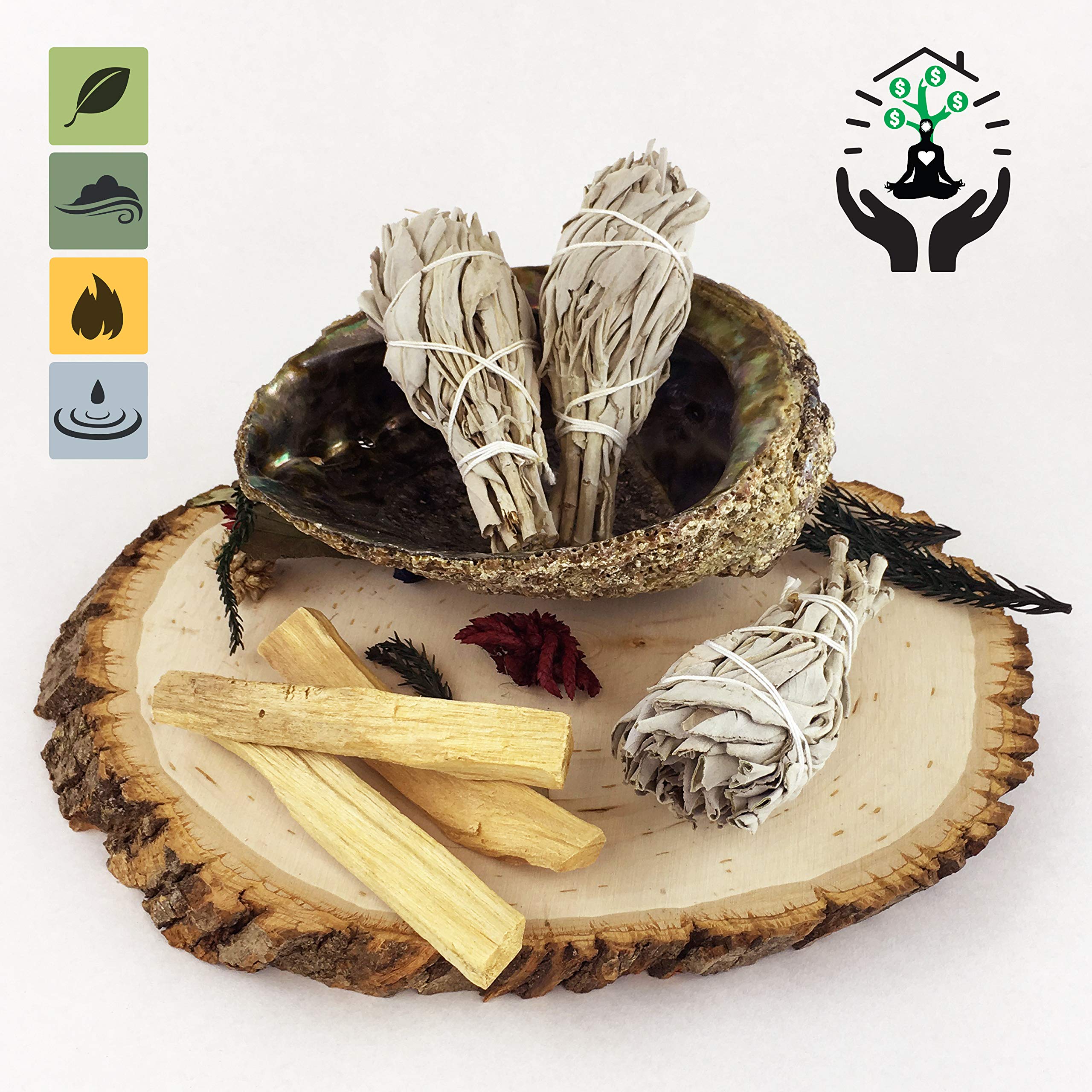 SMUDGING KIT Sticks Sage Incense Sticks for Spiritual Chakra