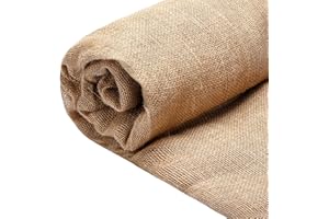 TUDOMRO 63 Inch x 30 Feet Gardening Burlap Roll - High Density Wide Natural Burlap Fabric Roll Multipurpose Natural Burlaps Fabric for Garden Tree Wrap Outdoor Plant Care, Weed Barrier, DIY Crafts Decoration