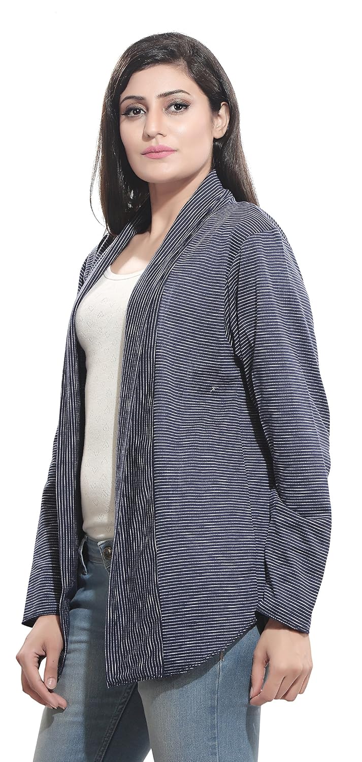 bfly women's fleece shrugs (blue)