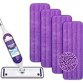 Yicotira Reusable Power Mop Refills Pads Compatible with Swiffer PowerMop | Microfiber Power Mop Pads for 13 ''-15 '' Spray Mop, Washable Powermop Refill Pads for Multi-Surface Floor Cleaning, 4 Pack