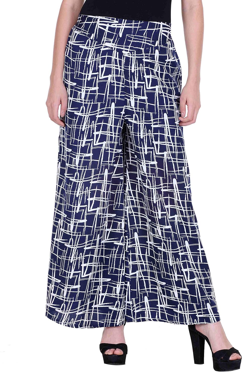 deewa lined blue printed palazzo