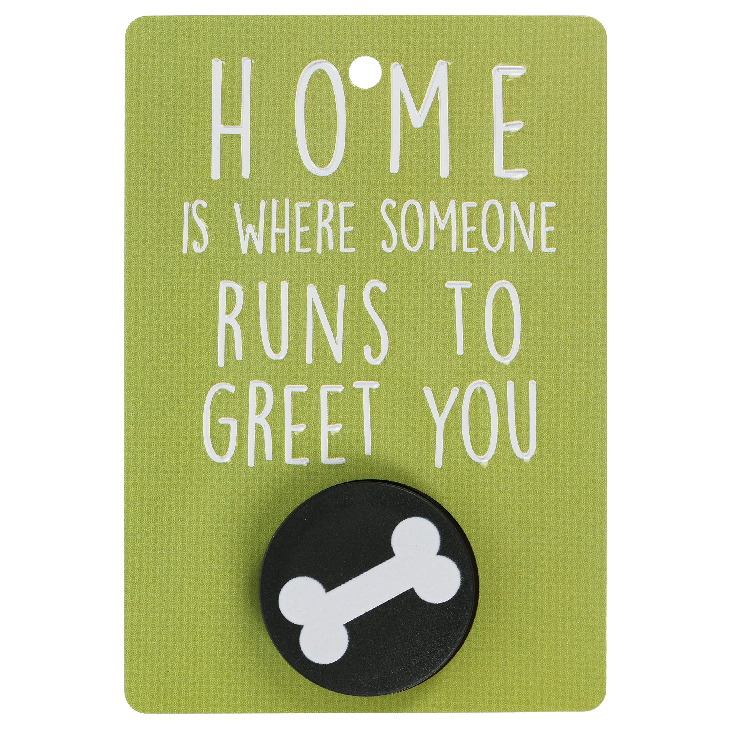 Pooch Pals Home Is Where Someone Runs To Greet You Dog Lead Holder Wall Mounted Plaque Pop-Out Hook Hanger