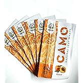 6 Packs CAMO Natural Leaf Wraps Peach 30 Sheets with an Official Camo Cones Sticker