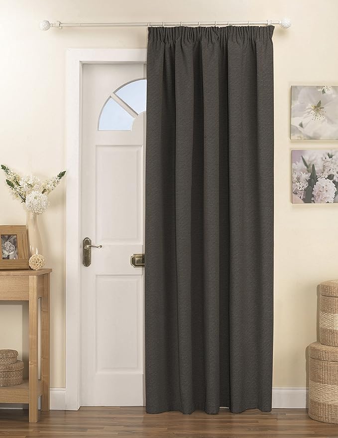 Curtina Kent Thermal Pencil Pleat Door curtain, 66x84, Grey Amazon