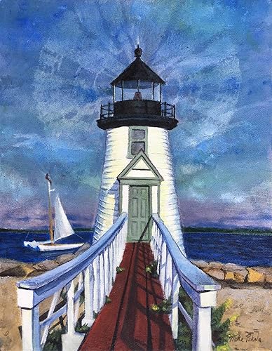 pic Drawing Brant Point Lighthouse brant point lighthouse painting