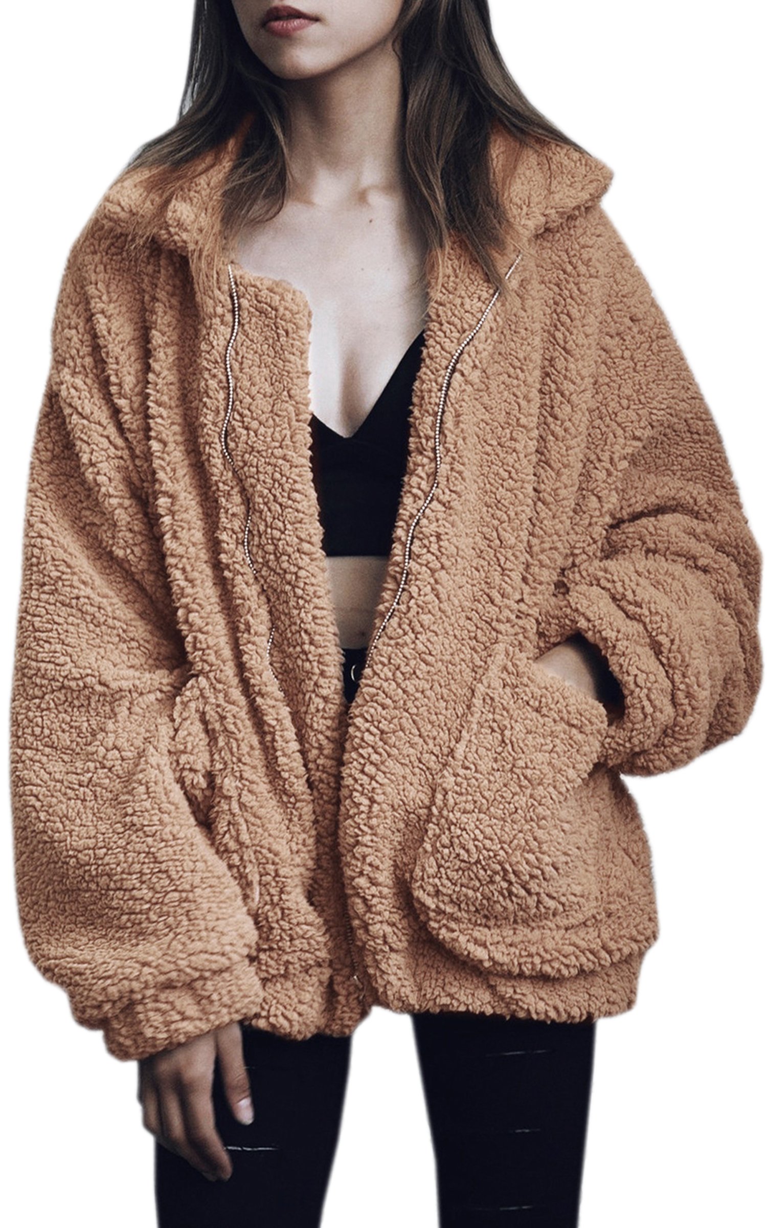 oversized fuzzy coat