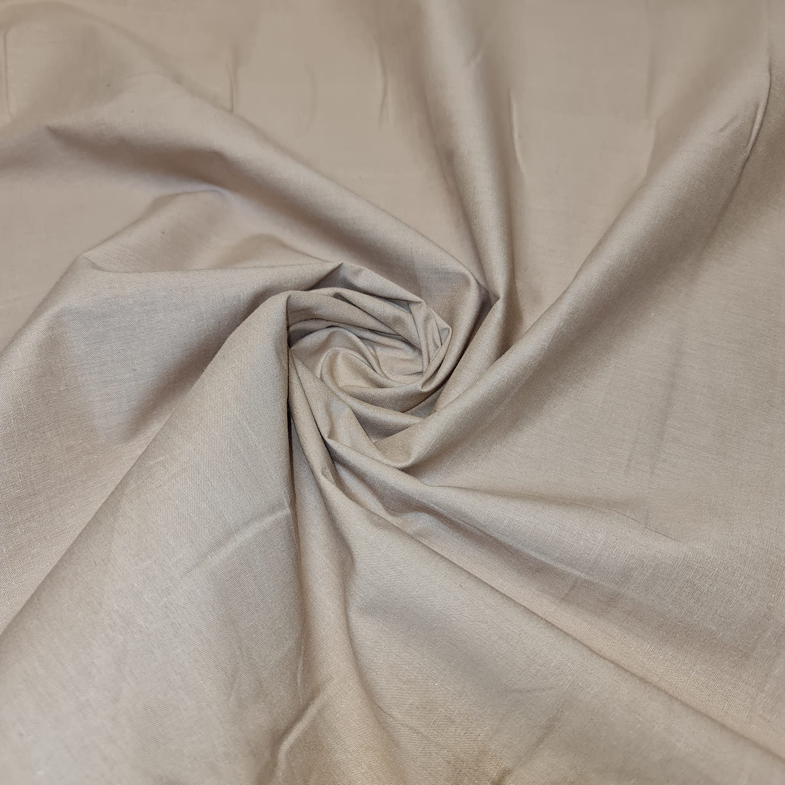 Plain 100% Cotton Egyptian Cambric Poplin Craft Soft Dress Material Fabric 44" (5 Meter, (New) Nude)