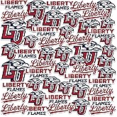 Liberty University Wordmark & Primary Logo Vinyl Sticker Pack – 50‑Count Large Waterproof Decals for Laptop, Water Bottle, Tablet, Skateboard, Car, and Indoor/Outdoor Use