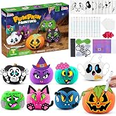 Klever Kits Halloween Pumpkin Painting Kit with 9 Character Designs, Party Favor for Kids, Halloween Arts Crafts Party Supplies, Pumpkin Decorating Kit, for Classroom DIY Activities, Family Projects