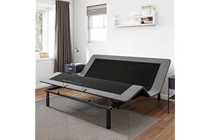 GOLDORO King Size Adjustable Bed Frame, Electric Bed Base, Wireless Remote Control, Whisper Quiet Durable Motor, Independent Head and Foot Incline, Fabric Covered