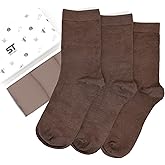 Silky Toes Womens Soft Bamboo Rayon Crew Socks Dress Seamless Toe Thin Socks 3-6 Pairs