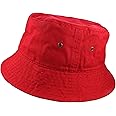 Gelante Solid Color 100% Cotton Bucket Hat for Women and Men Packable Travel Summer Beach Hat