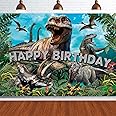 Dinosaur Backdrop,7x5FT Dinosaurs Background Dinosaur Birthday Backdrop Party Decor Dinosaur World Banner Dinosaur Theme Birthday Party Backdrop Supplies for Kids Green#1