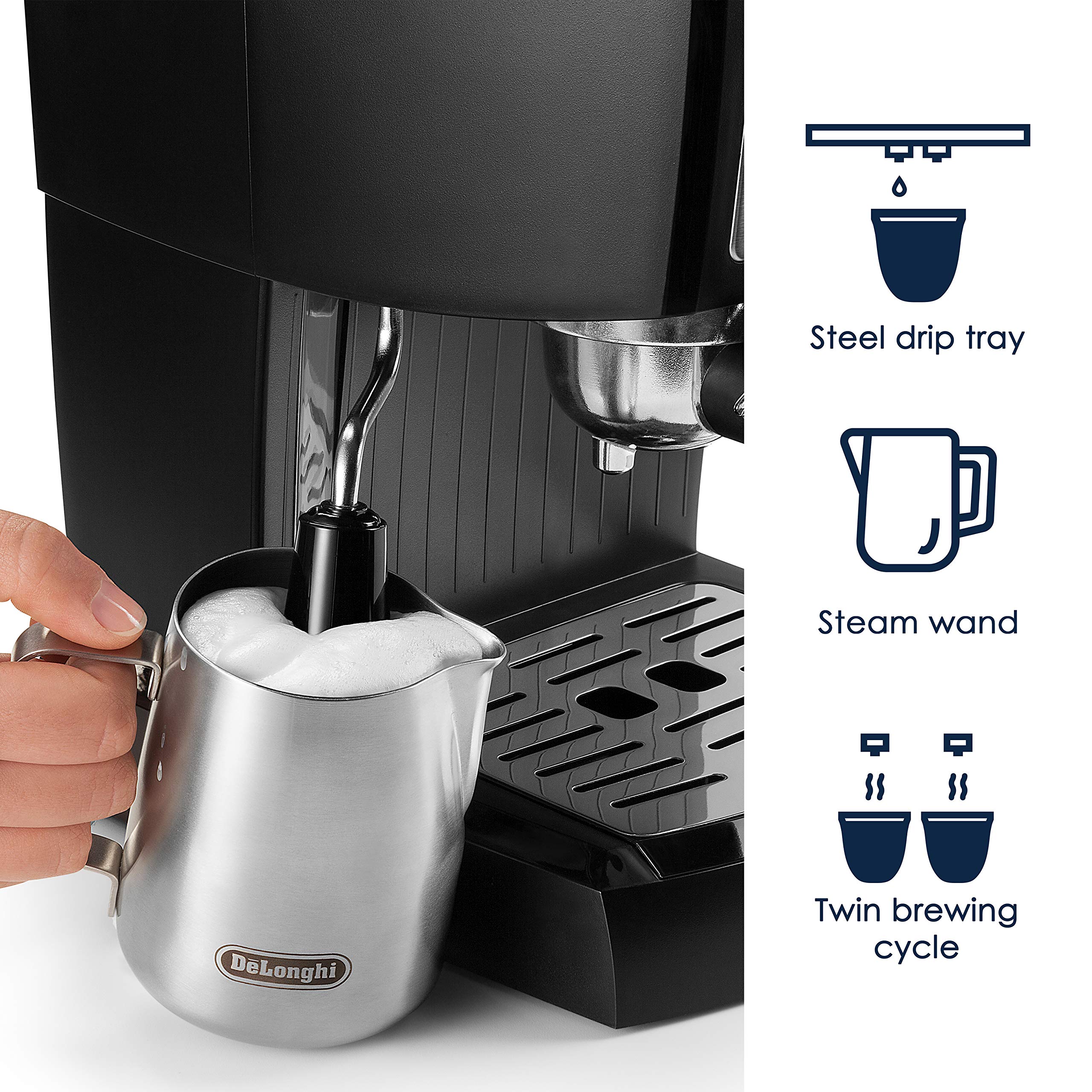 DeLonghi EC155M Manual Espresso Machine, Cappuccino Maker, 1000ml on Galleon Philippines