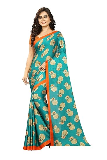 Crepe with Blouse Piece Saree