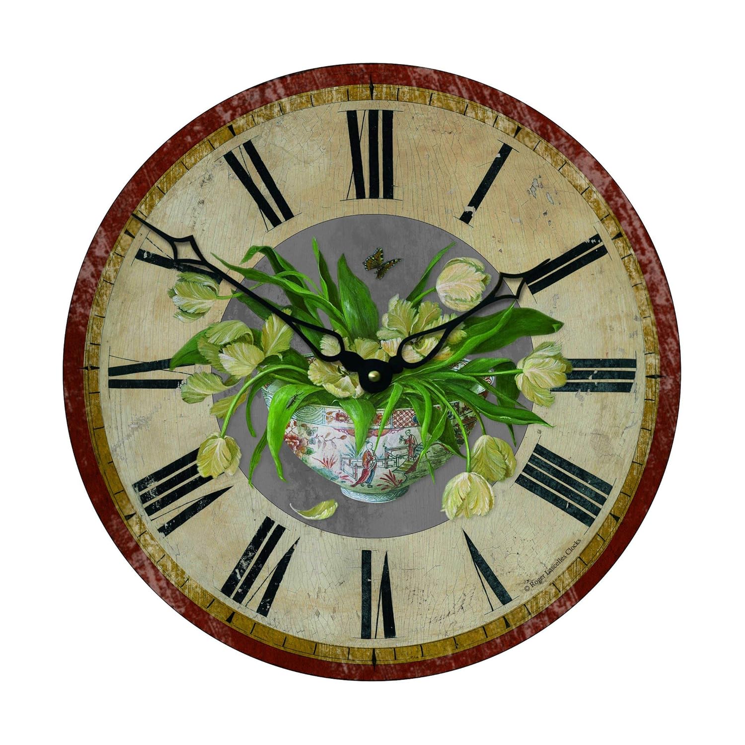 Roger Lascelles Classic Wall Clocks PUB/TULIPS Home & Kitchen