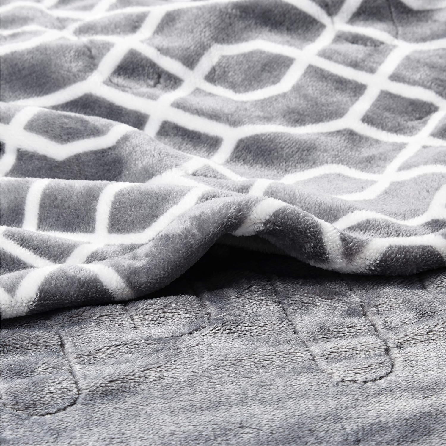 Degrees Of Comfort Heated Blanket | Electric Lap Blankets and Throws for Office | 3 Heat Settings W/ 2 Hour Auto Shut Off, UL Certified & Low EMF | Machine Washable - 50x60 Geometric: Kitchen & Dining