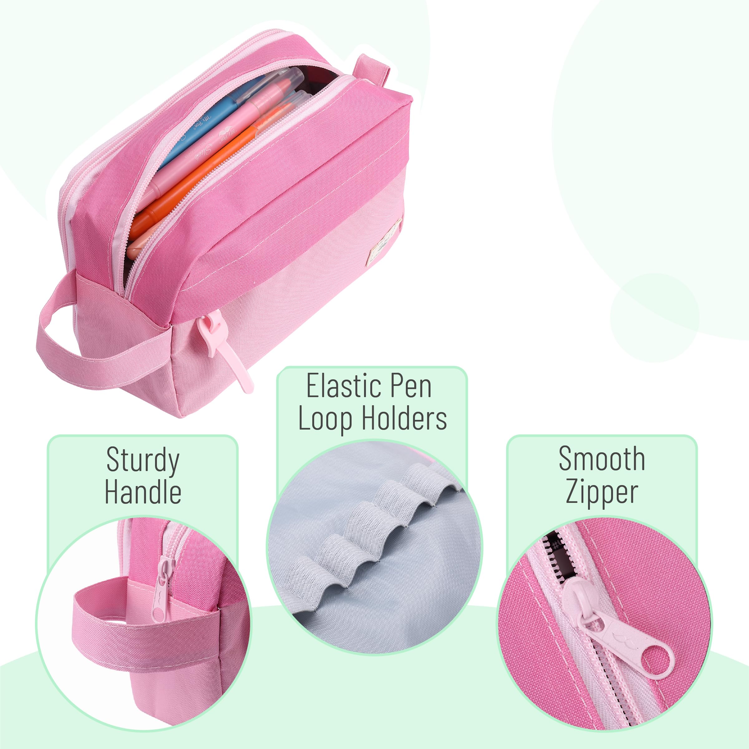 Mr. Pen- Large Capacity Pencil Case, Mint Green, Pencil Pouch, Pencil Bag, Pen Case