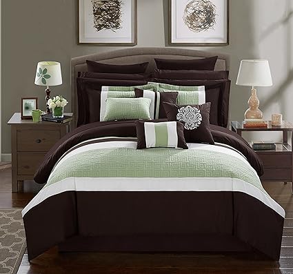 Comforters Bedding Sets Beautiful Elegant Modern Green Sage