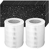 BreshAir True HEPA Replacement Filter Compatible with Hunter HP670 Large Tower Air Purifier, includes 2 H13 HEPA Filter and 8 Pre-Filters, Compare to Part# H-HF670-VP