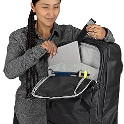 Osprey Transporter Wheeled Carry-On, Raven Black