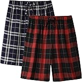 BAMBOO COOL Men's Pajama Bottoms Plaid Pajamas Pants for Men Soft Long Lounge Woven Pj Sleep Pant with Pockets