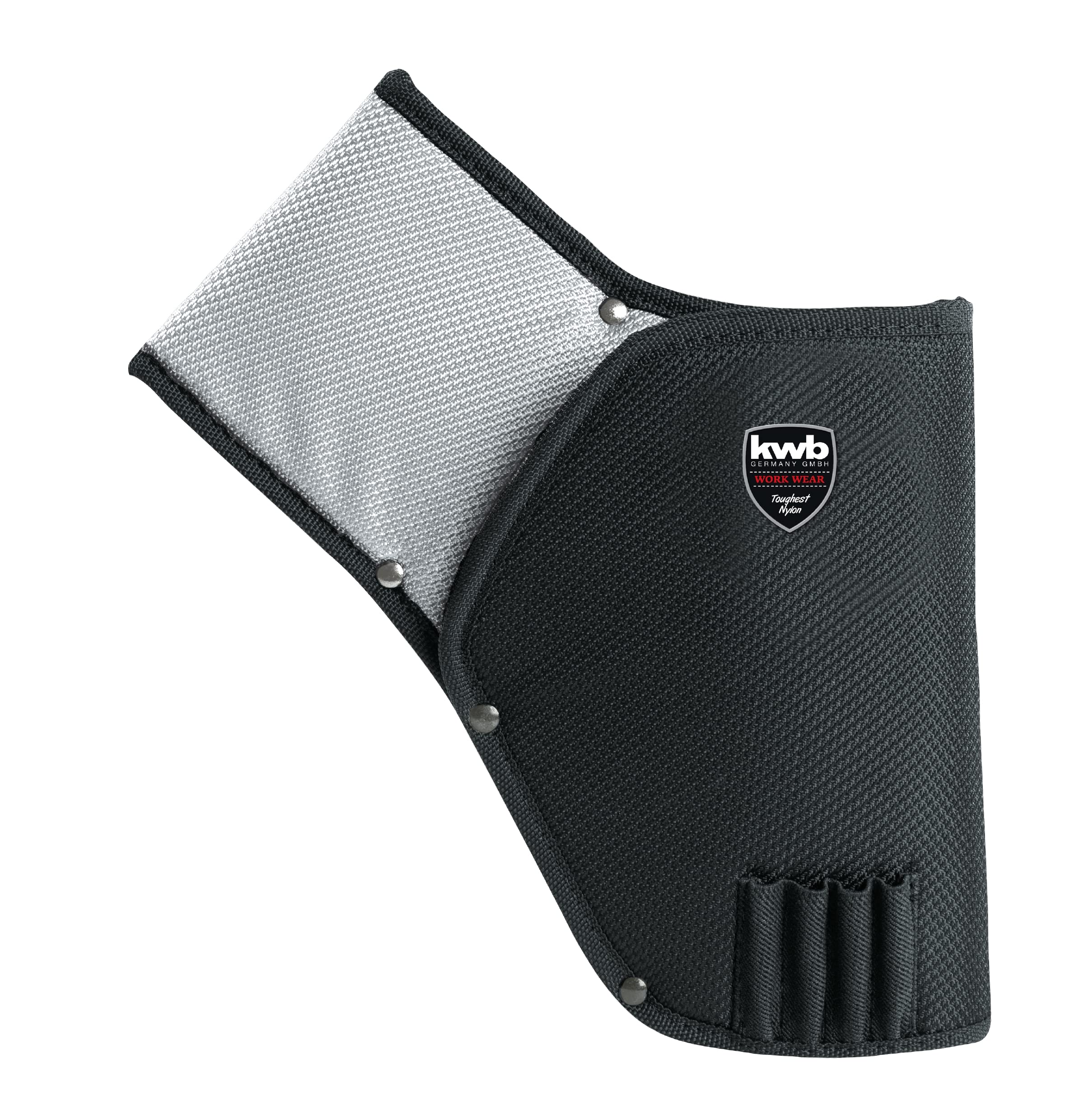 kwb Nylon Tool Belt Pouch with Battery Screwdriver Holder, Fits Belts up to 7 cm Wide, Black