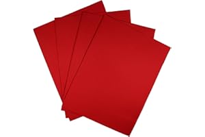 KCS 4 pc of 12" x 18" 14CT Counted Cotton Aida Cloth Cross Stitch Fabric (Red)