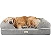 Friends Forever Orthopedic Dog Bed Lounge Sofa Removable Cover 100% Suede Mattress Memory-Foam with Bolster Rim Premium Prest