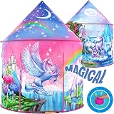 W&O Unicorn Sparkle Play Tent with Magical Sounds for Girls