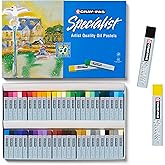 SAKURA Cray-Pas Specialist Oil Pastel Set - Premium Quality Pigments, Wax & Oil - 50 Colors