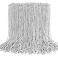 100PCS Bead Necklace, Silver Mardi Gras Beads Stuff Party Favors, Christmas 33" Toy Necklaces Costume, Festival Parade Throw Accessories for Wedding Birthday Celebrations Decoration