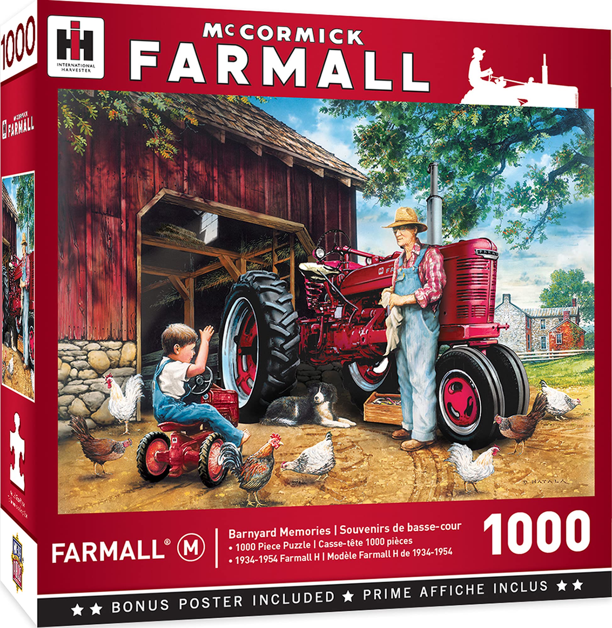MasterPieces Farmall 1000 Puzzles Collection - Barnyard Memories 1000 Piece Jigsaw Puzzle