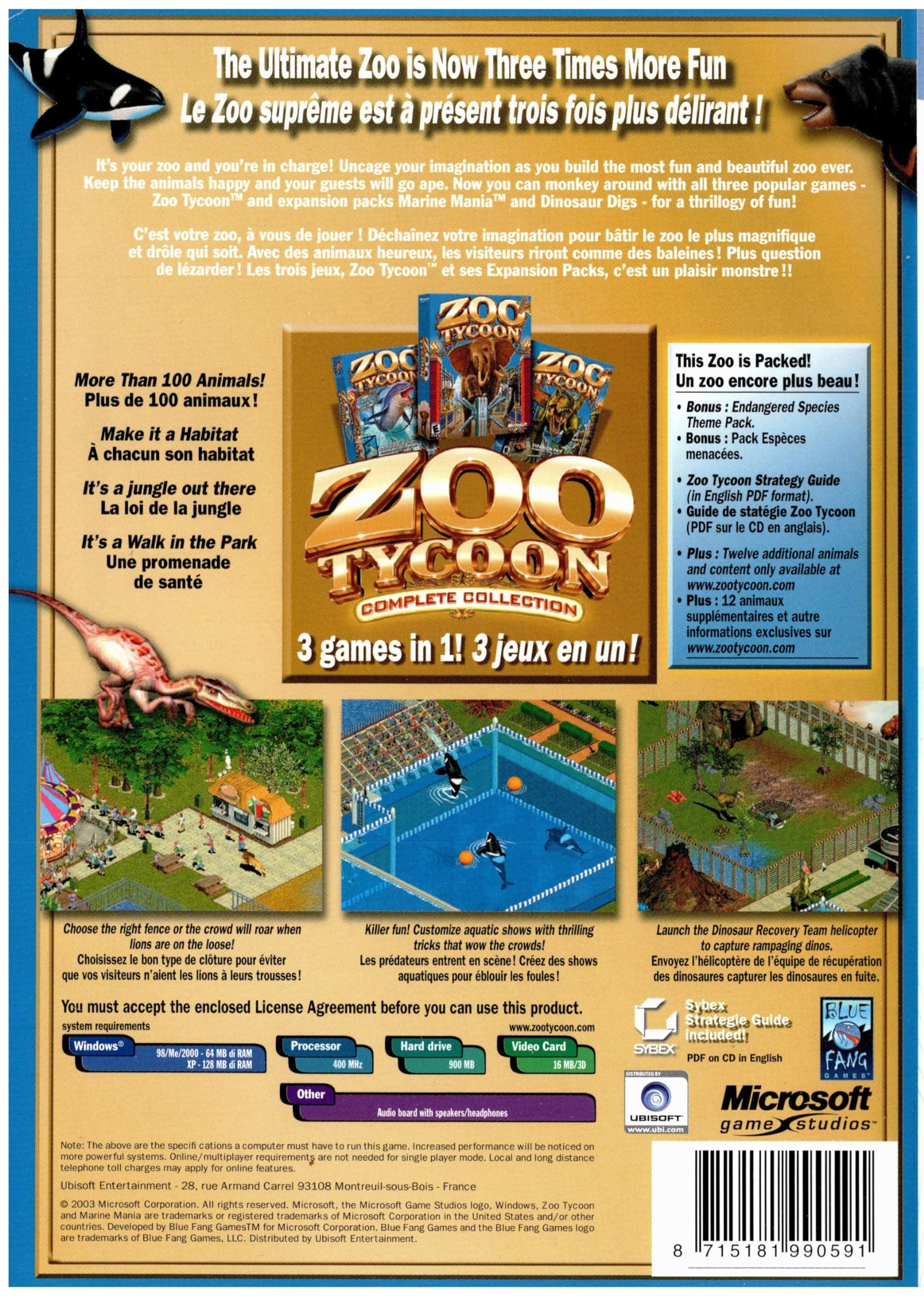 ZOO TYCOON COMPLETE COLLECTION