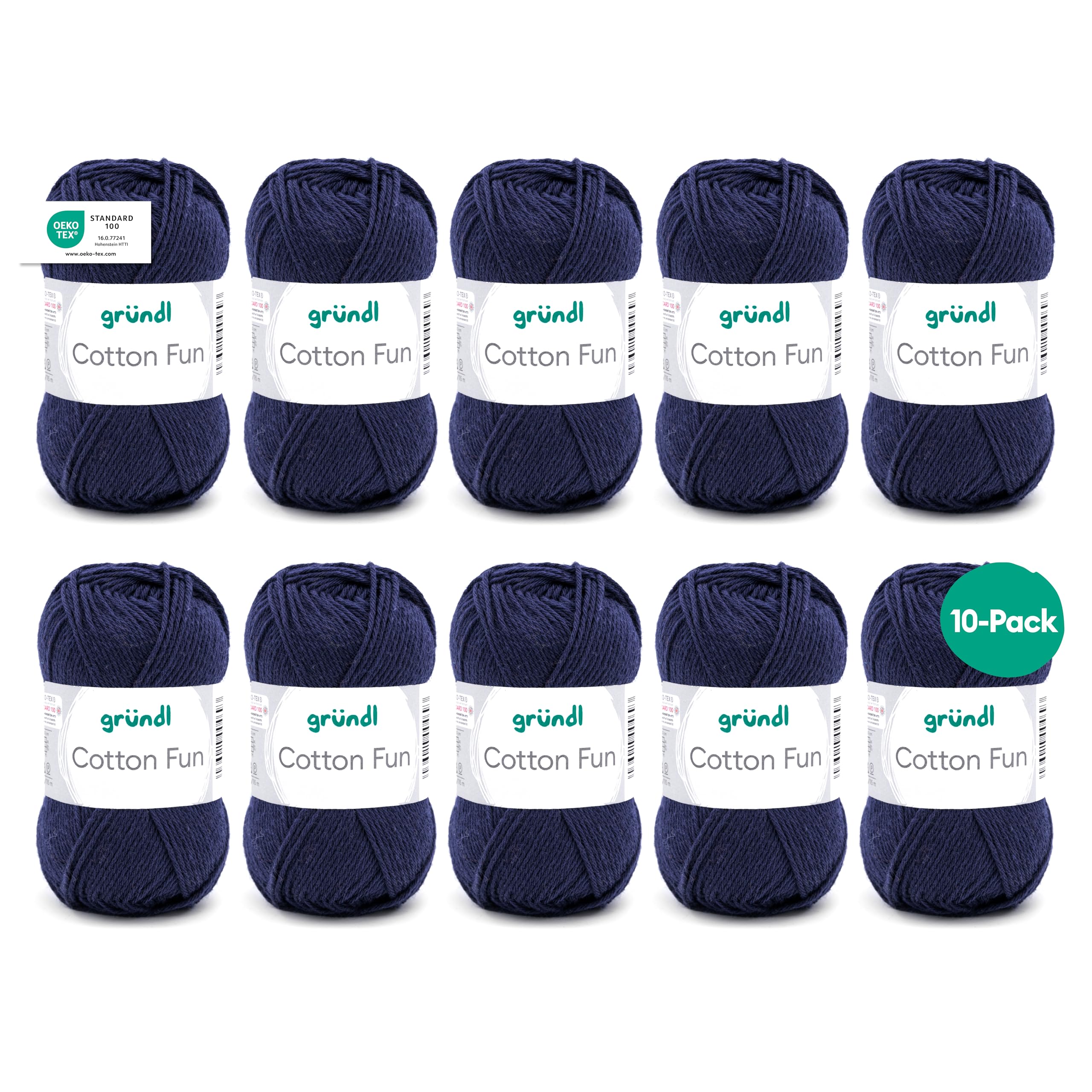 Gründl Cotton Fun Wool Cotton, royal blue, 27.00 x 11.00 x 07.00 cm